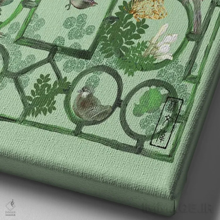 تابلو داربست آسمانی اثر آنتونی ون لم - نمای نزدیک بافت بوم