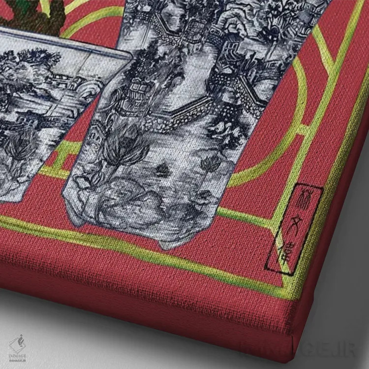 تابلو حس مرکباتی اثر آنتونی ون لم - نمای نزدیک بافت بوم