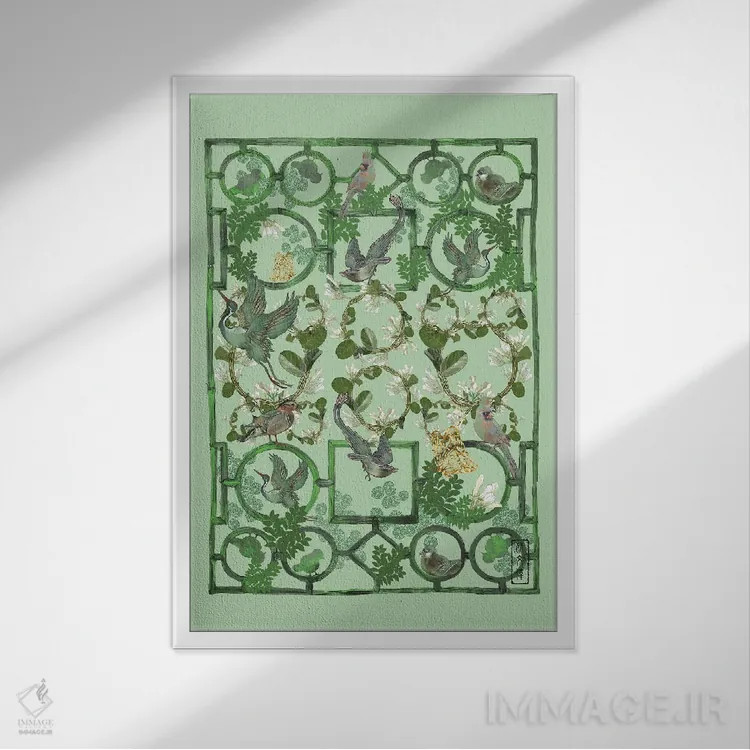 تابلو داربست آسمانی اثر آنتونی ون لم - نمای قابدار سفید