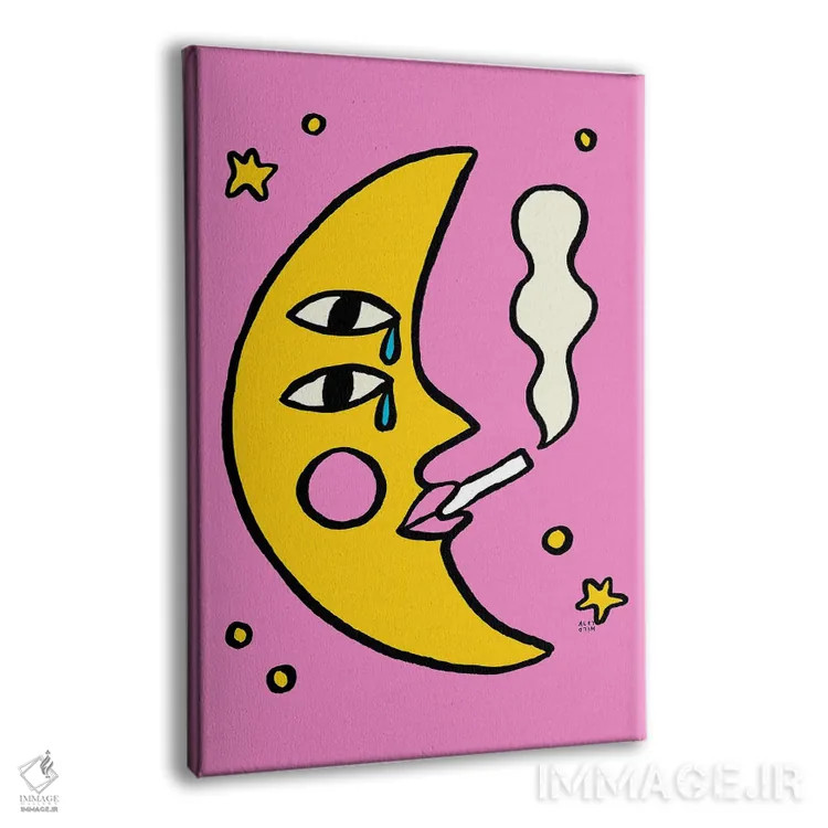 تابلو ماه شیطانک اثر الی وایلد - نمای پرسپکتیو محصول