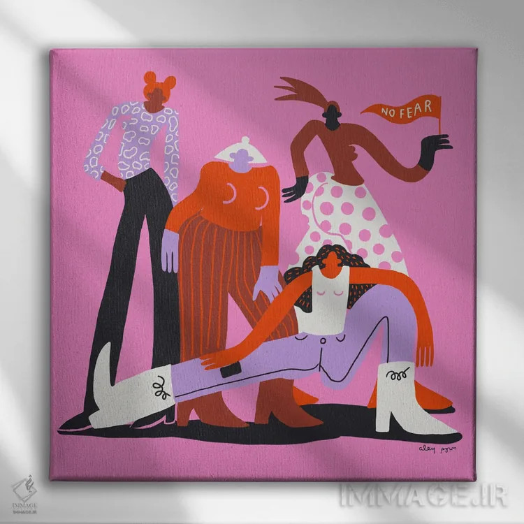 تابلو با هم قویتر اثر الی وایلد - نمای روبهرو روی دیوار