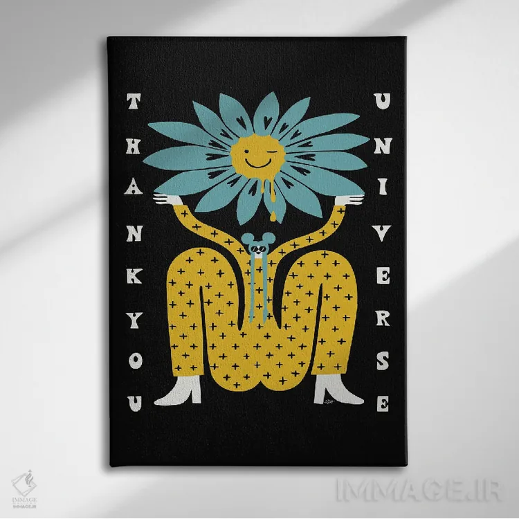 تابلو ممنونم جهان اثر الی وایلد - نمای روبهرو روی دیوار