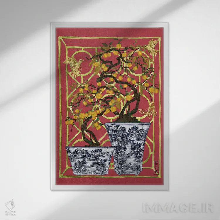 تابلو حس مرکباتی اثر آنتونی ون لم - نمای قابدار سفید