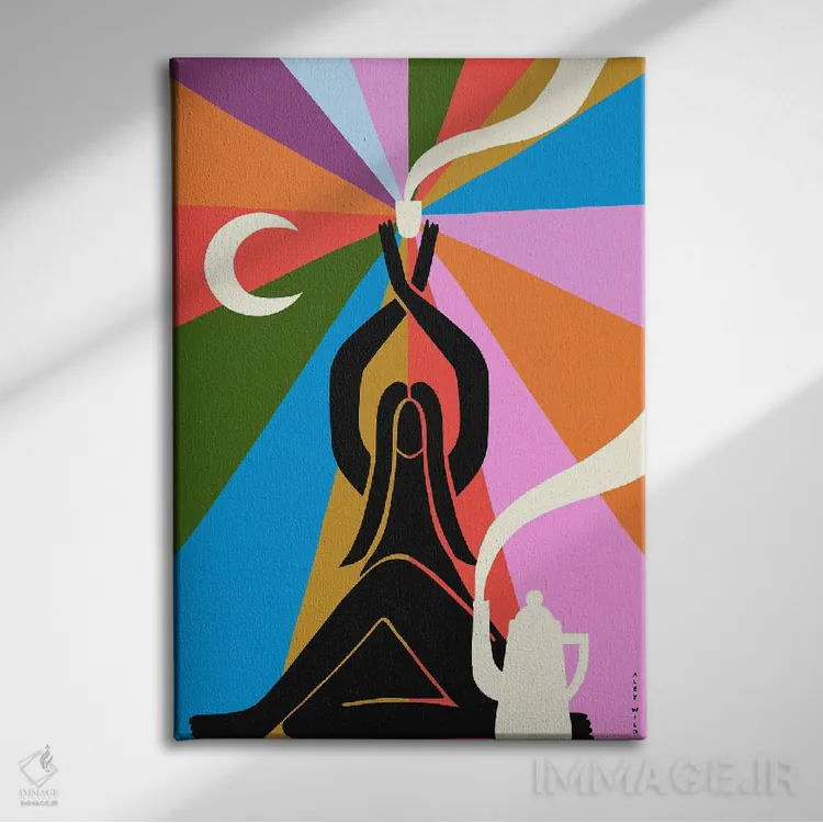 تابلو نوشیدنی وحشی اثر الی وایلد - نمای روبهرو روی دیوار