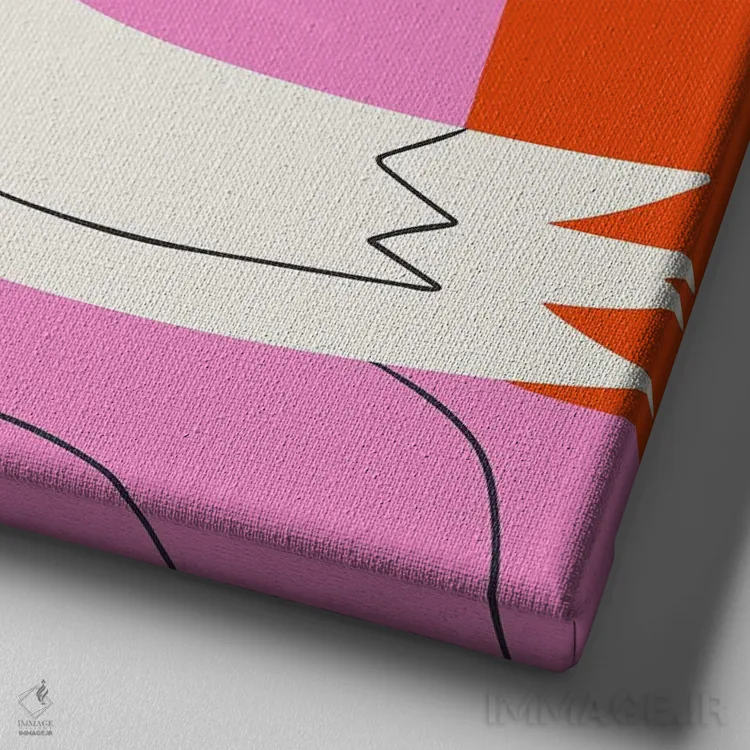 تابلو ای وای اثر الی وایلد - نمای نزدیک بافت بوم