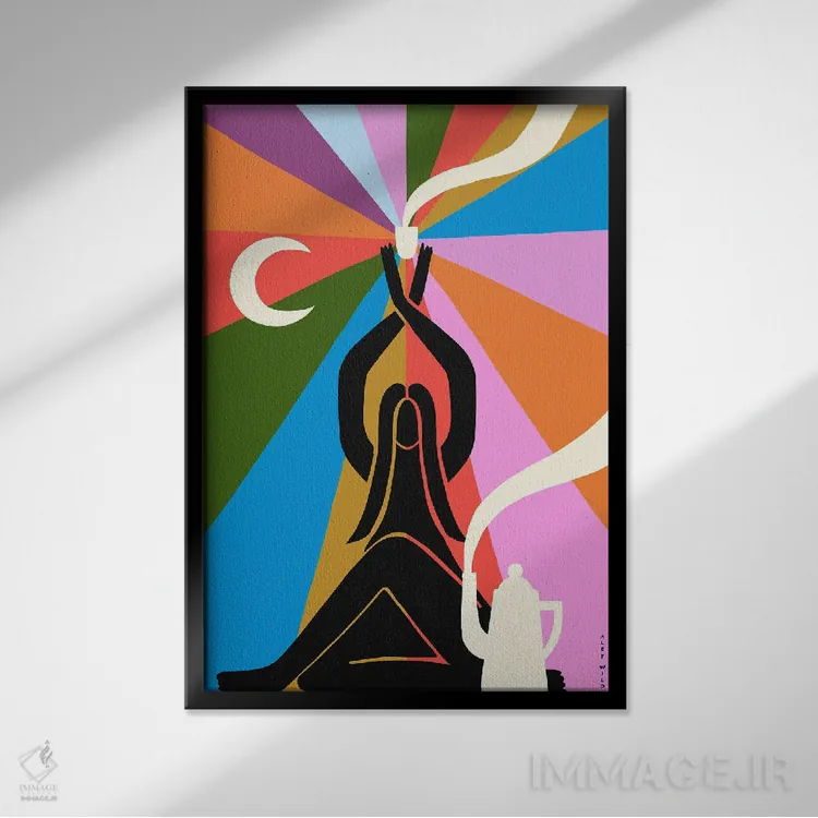 تابلو نوشیدنی وحشی اثر الی وایلد - نمای قابدار مشکی