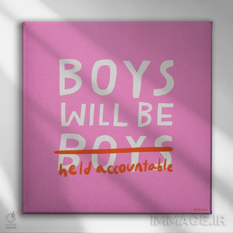 تابلو پسرها اثر الی وایلد - نمای روبهرو روی دیوار