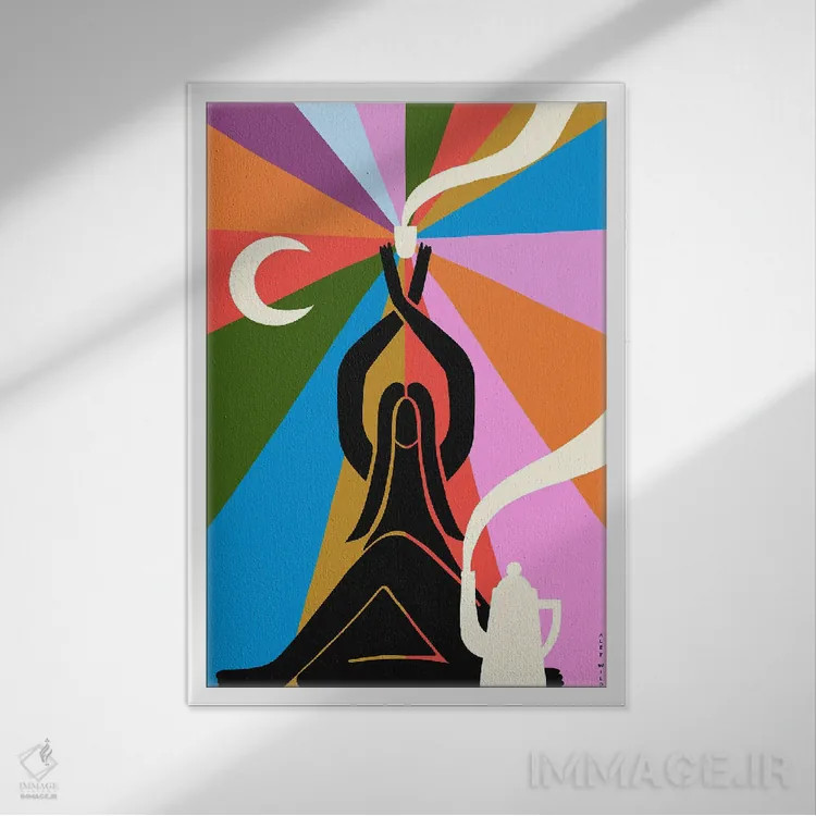 تابلو نوشیدنی وحشی اثر الی وایلد - نمای قابدار سفید