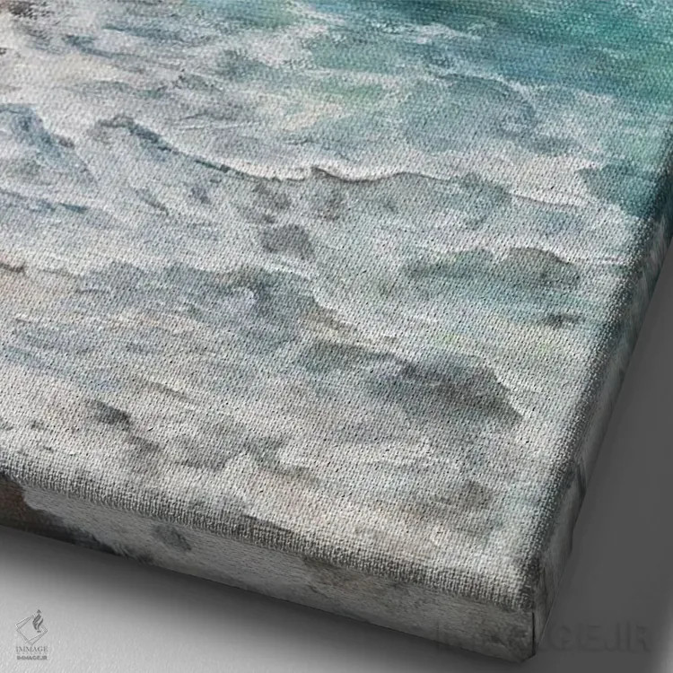 تابلو بارانهای بازیگوش اثر آلسیا یرمیوا - نمای نزدیک بافت بوم