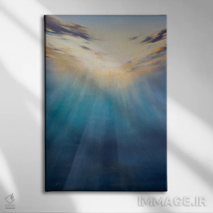تابلو غروب زیر آب اثر آلسیا یرمیوا - نمای روبهرو روی دیوار