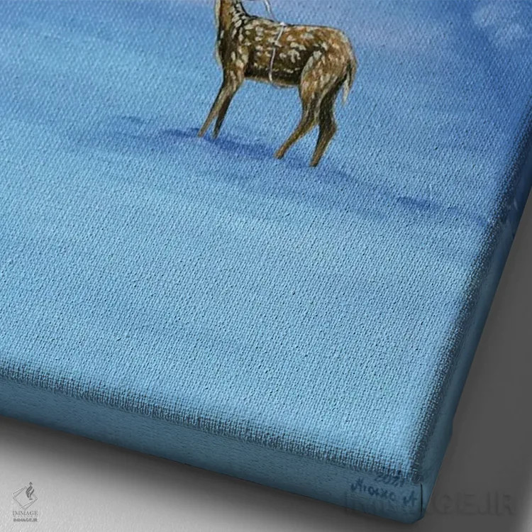 تابلو پیادهروی یخزده اثر اگنیشکا تورک - نمای نزدیک بافت بوم