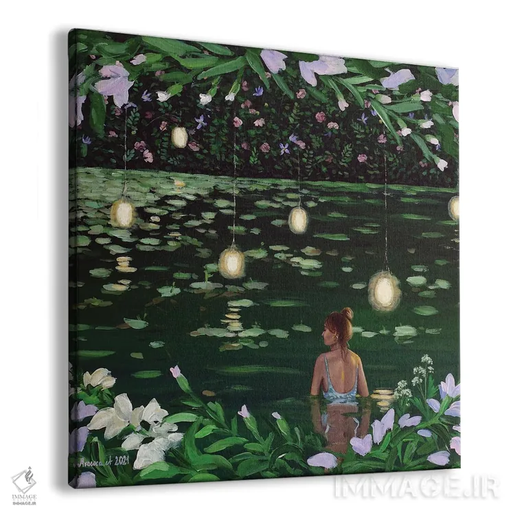 تابلو دریاچه پنهان II اثر اگنیشکا تورک - نمای پرسپکتیو محصول