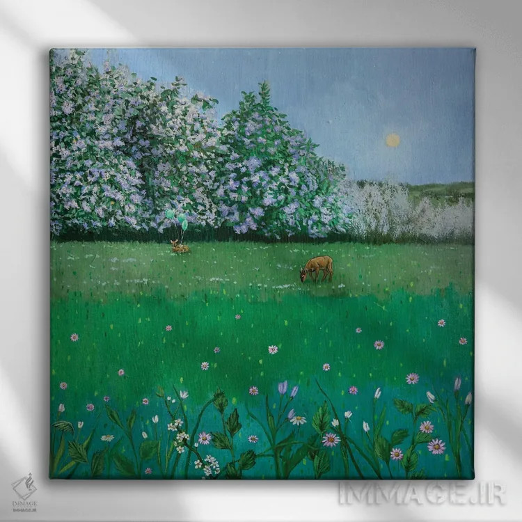 تابلو زیباترین، شب ماه مه است اثر اگنیشکا تورک - نمای روبهرو روی دیوار