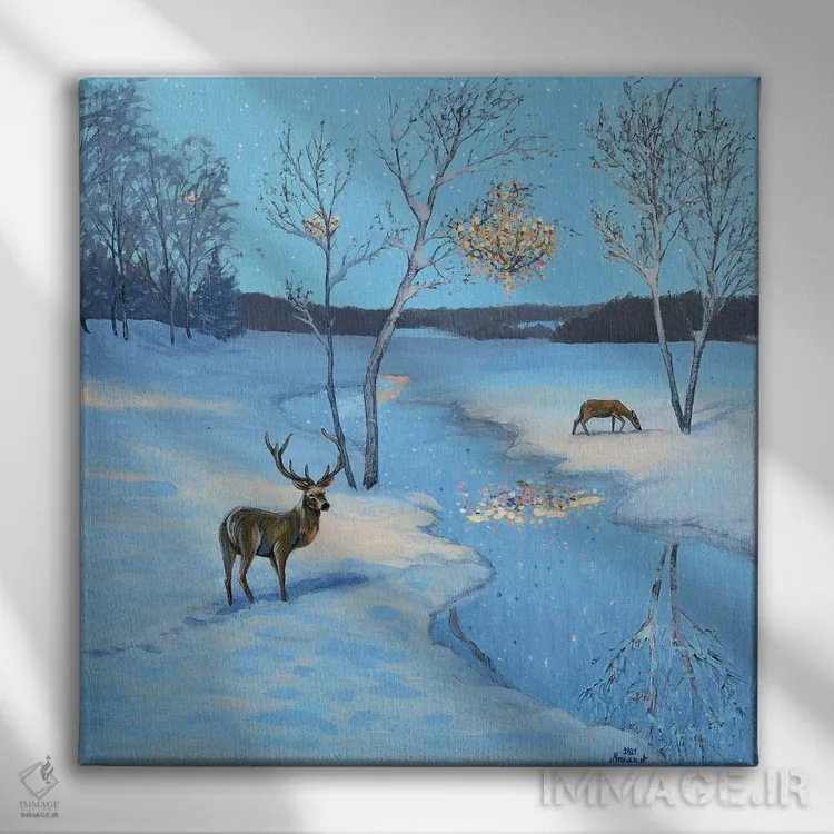 تابلو خوشبختی اثر اگنیشکا تورک - نمای روبهرو روی دیوار