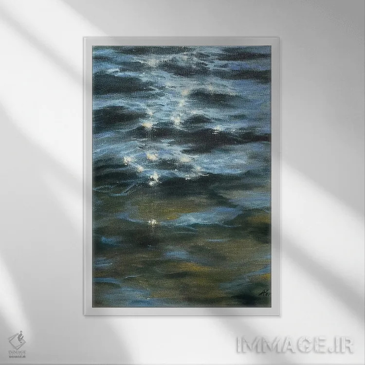 تابلو بوسیدهشده توسط خورشید اثر آلسیا یرمیوا - نمای قابدار سفید