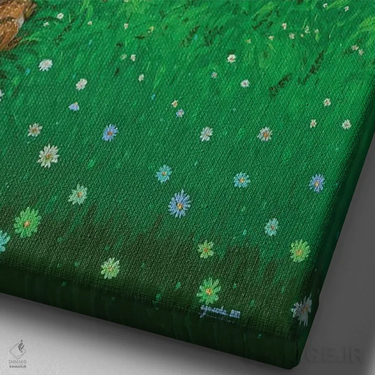 تابلو در حرکت اثر اگنیشکا تورک - نمای نزدیک بافت بوم