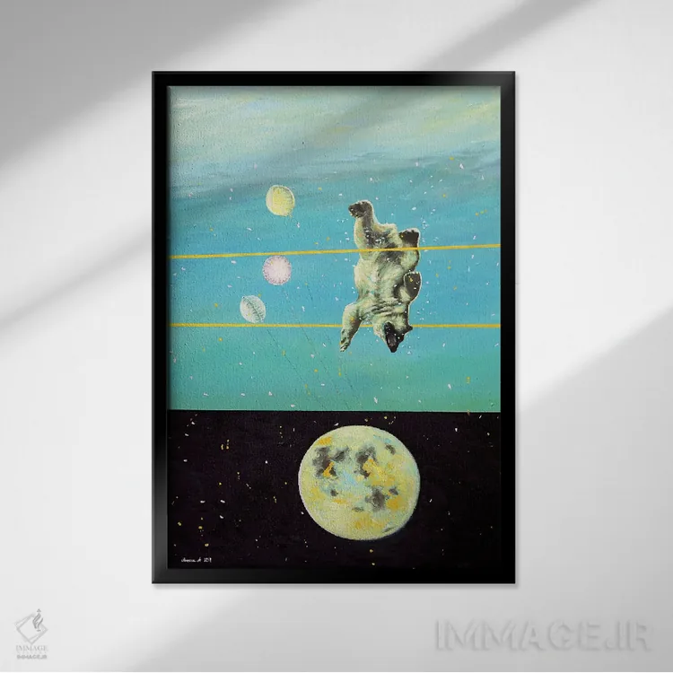 تابلو بیا بپریم اثر اگنیشکا تورک - نمای قابدار مشکی