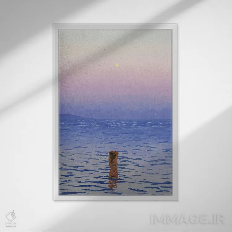 تابلو فقط برای یک لحظه اثر اگنیشکا تورک - نمای قابدار سفید