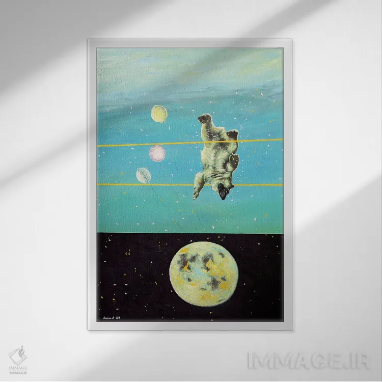 تابلو بیا بپریم اثر اگنیشکا تورک - نمای قابدار سفید