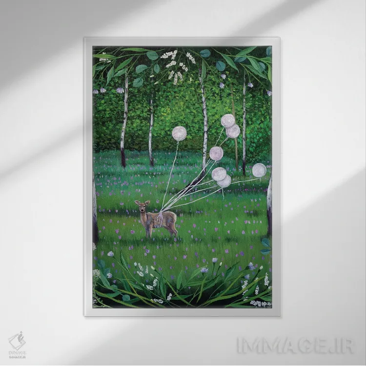 تابلو طعم جنگل اثر اگنیشکا تورک - نمای قابدار سفید