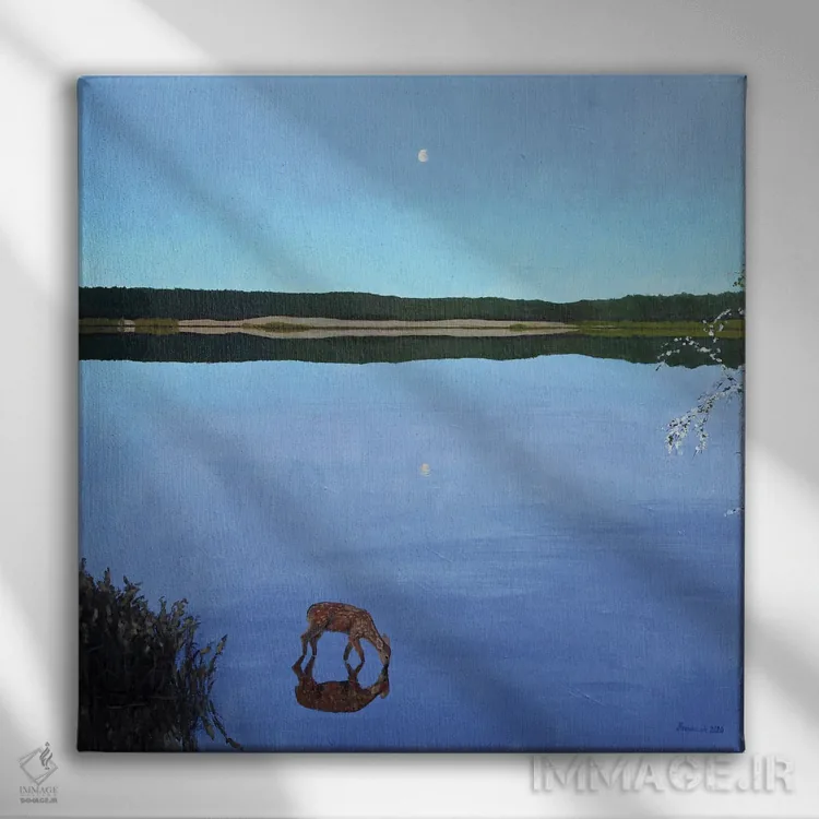 تابلو در انعکاس اثر اگنیشکا تورک - نمای روبهرو روی دیوار