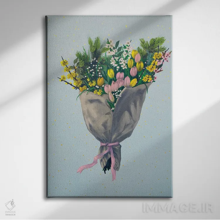تابلو گل برای کسی خاص II اثر اگنیشکا تورک - نمای روبهرو روی دیوار