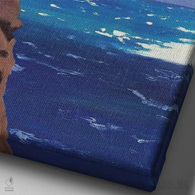 تابلو آماده برای پرش II اثر اگنیشکا تورک - نمای نزدیک بافت بوم