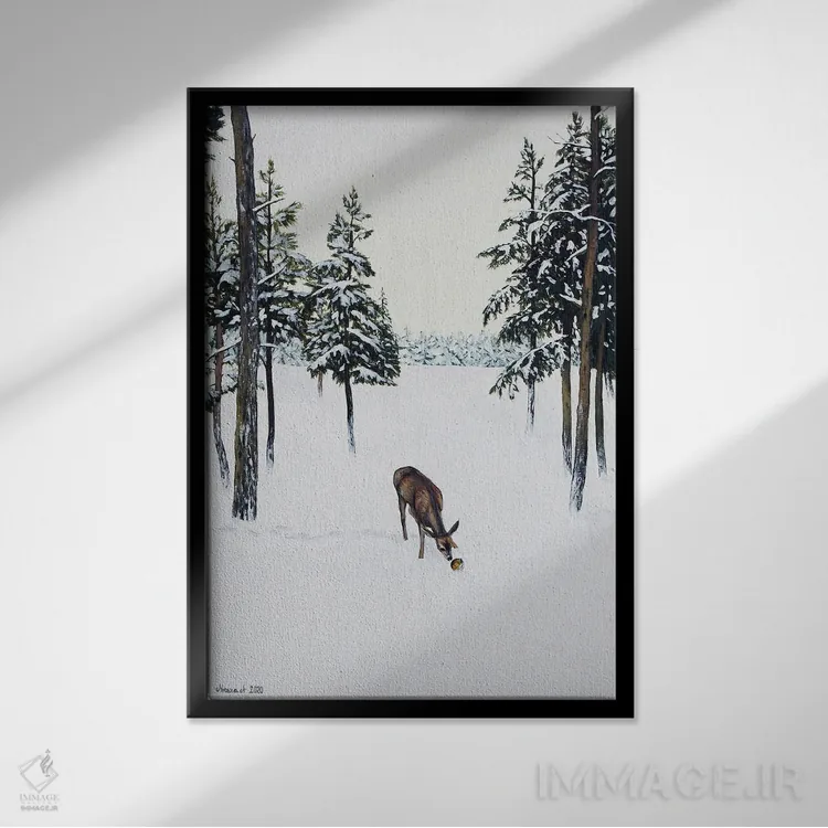 تابلو یافتهشده اثر اگنیشکا تورک - نمای قابدار مشکی