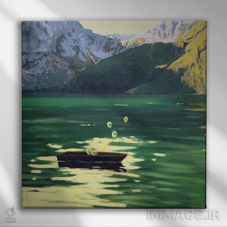 تابلو افکار گذرا اثر اگنیشکا تورک - نمای روبهرو روی دیوار