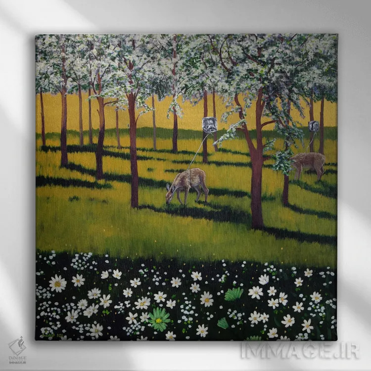 تابلو جنگل بهاری IV اثر اگنیشکا تورک - نمای روبهرو روی دیوار