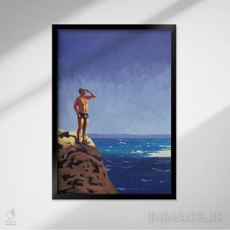 تابلو آماده برای پرش II اثر اگنیشکا تورک - نمای قابدار مشکی