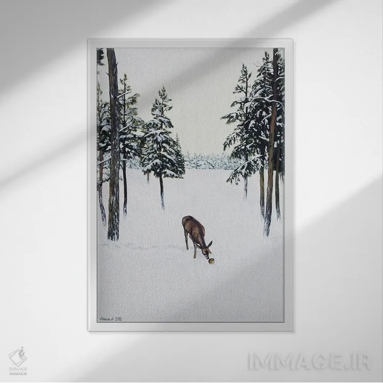 تابلو یافتهشده اثر اگنیشکا تورک - نمای قابدار سفید