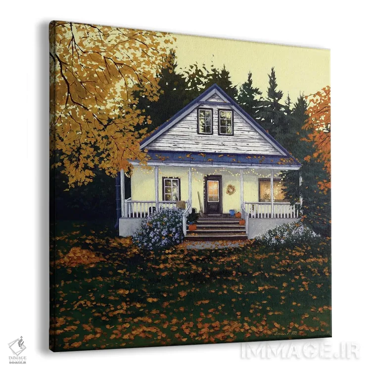 تابلو خانه پاییزی II اثر اگنیشکا تورک - نمای پرسپکتیو محصول