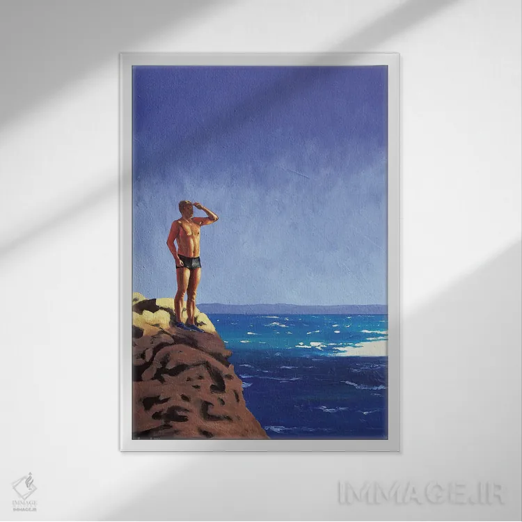 تابلو آماده برای پرش II اثر اگنیشکا تورک - نمای قابدار سفید