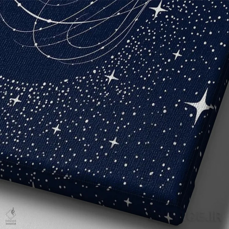 تابلو عروس دریایی ستارهای اثر علیرضا چاکر - نمای نزدیک بافت بوم