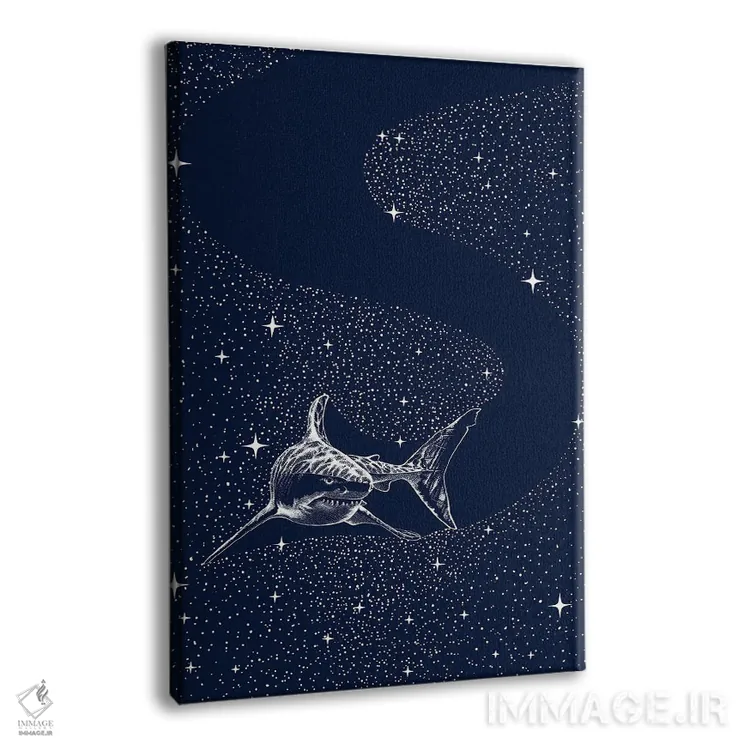 تابلو کوسه ستارهای اثر علیرضا چاکر - نمای پرسپکتیو محصول