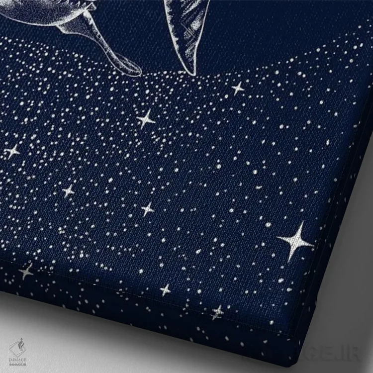 تابلو کوسه ستارهای اثر علیرضا چاکر - نمای نزدیک بافت بوم