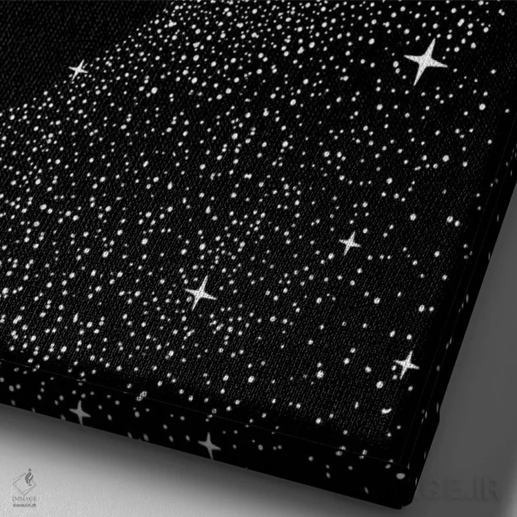 تابلو نهنگ قاتل ستارهای و غواص اثر علیرضا چاکر - نمای نزدیک بافت بوم