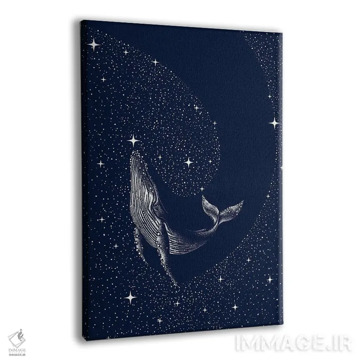 تابلو نهنگ ستارهای اثر علیرضا چاکر - نمای پرسپکتیو محصول