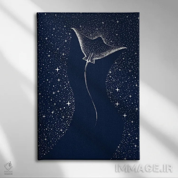 تابلو گردآورندهٔ ستاره اثر علیرضا چاکر - نمای روبهرو روی دیوار