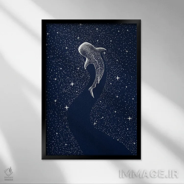 تابلو ستارهخوار اثر علیرضا چاکر - نمای قابدار مشکی