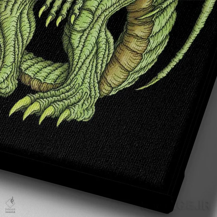 تابلو کایجو کتوله (هیولای افسانهای) اثر آژمودای - نمای نزدیک بافت بوم