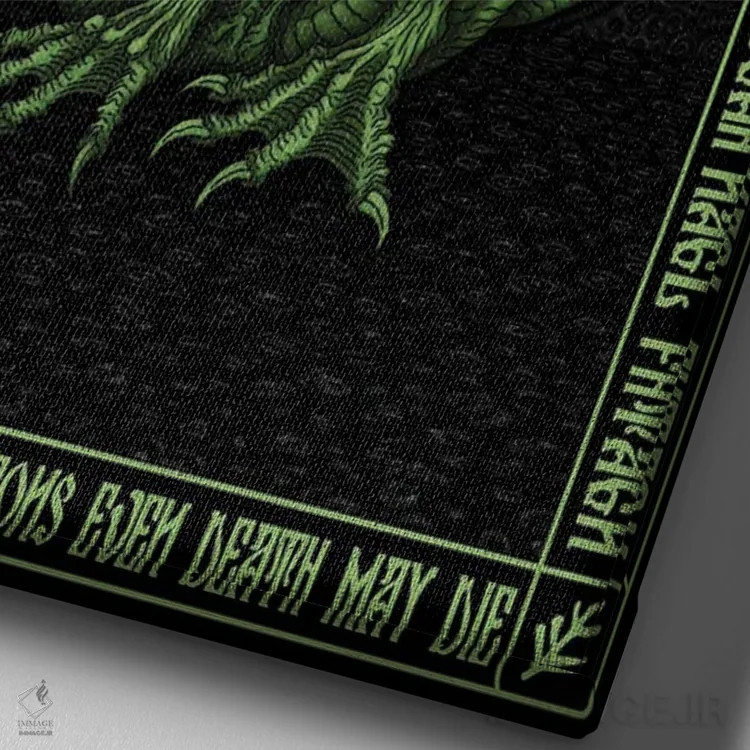 تابلو وحشت کتوله اثر آژمودای - نمای نزدیک بافت بوم