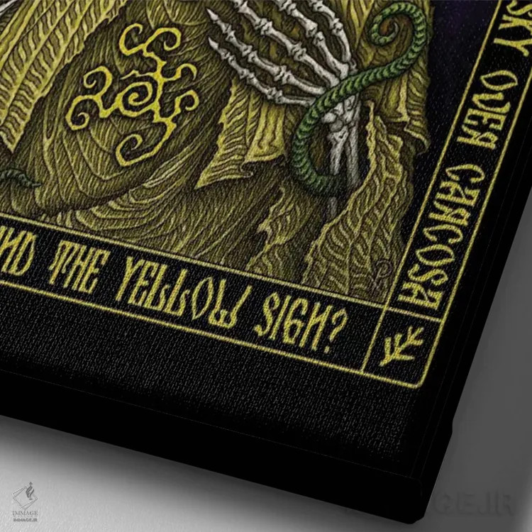 تابلو آیکون هستور III اثر آژمودای - نمای نزدیک بافت بوم