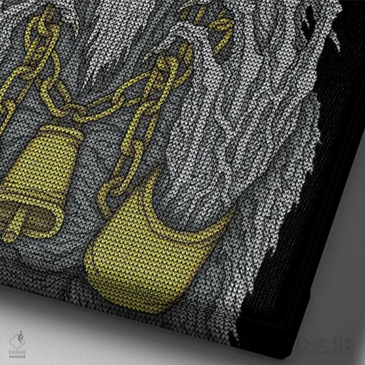 تابلو کرامپوس آهنین اثر آژمودای - نمای نزدیک بافت بوم