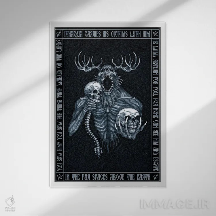 تابلو آیکون ایتاکوا اثر آژمودای - نمای قابدار سفید