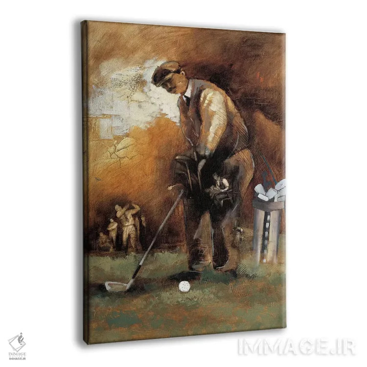 تابلو در محل تی (ورزش گلف) اثر رویا عظیم - نمای پرسپکتیو محصول