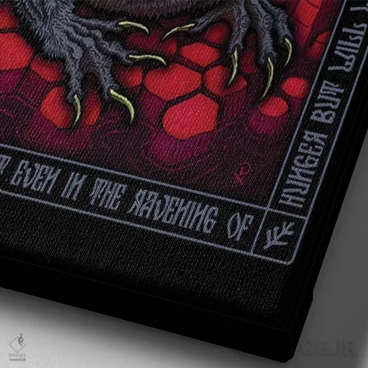 تابلو آیکون تساتوگوا اثر آژمودای - نمای نزدیک بافت بوم