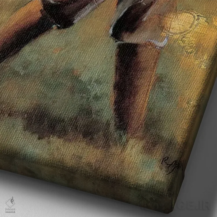 تابلو بردی (اصطلاح گلف) اثر رویا عظیم - نمای نزدیک بافت بوم
