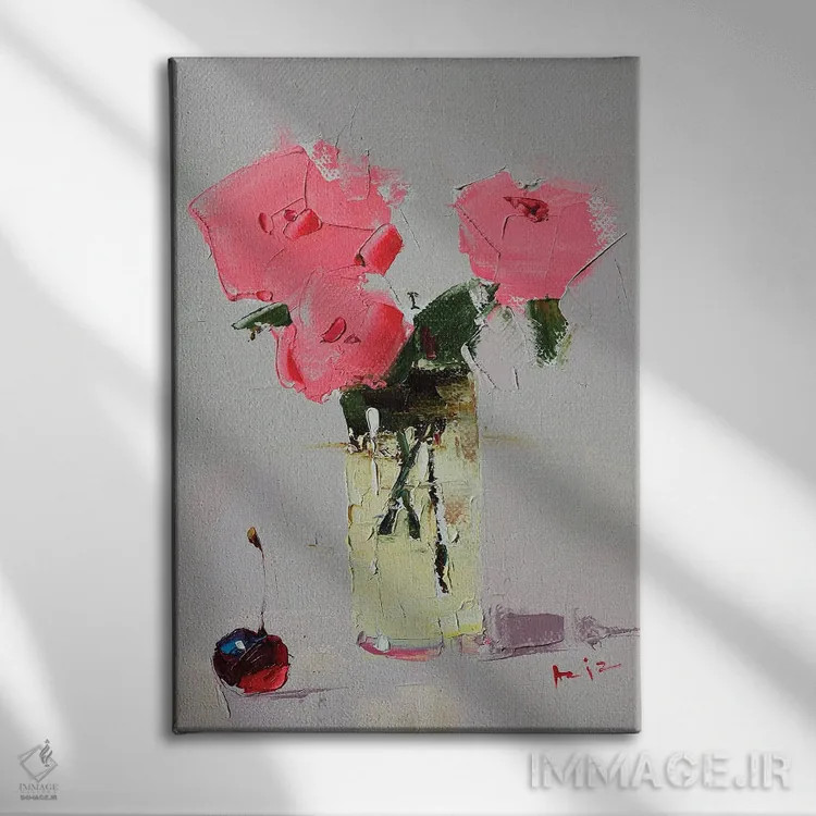 تابلو گیلاس اثر عزیز سلیماناف - نمای روبهرو روی دیوار